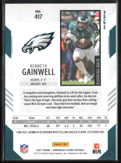 Kenneth Gainwell RC Silver Prizm