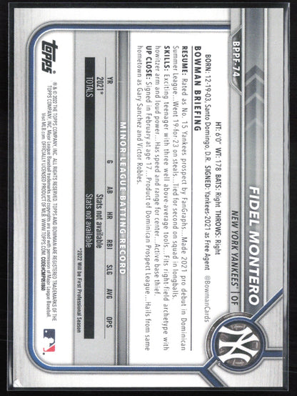Fidel Montero 1st Bowman