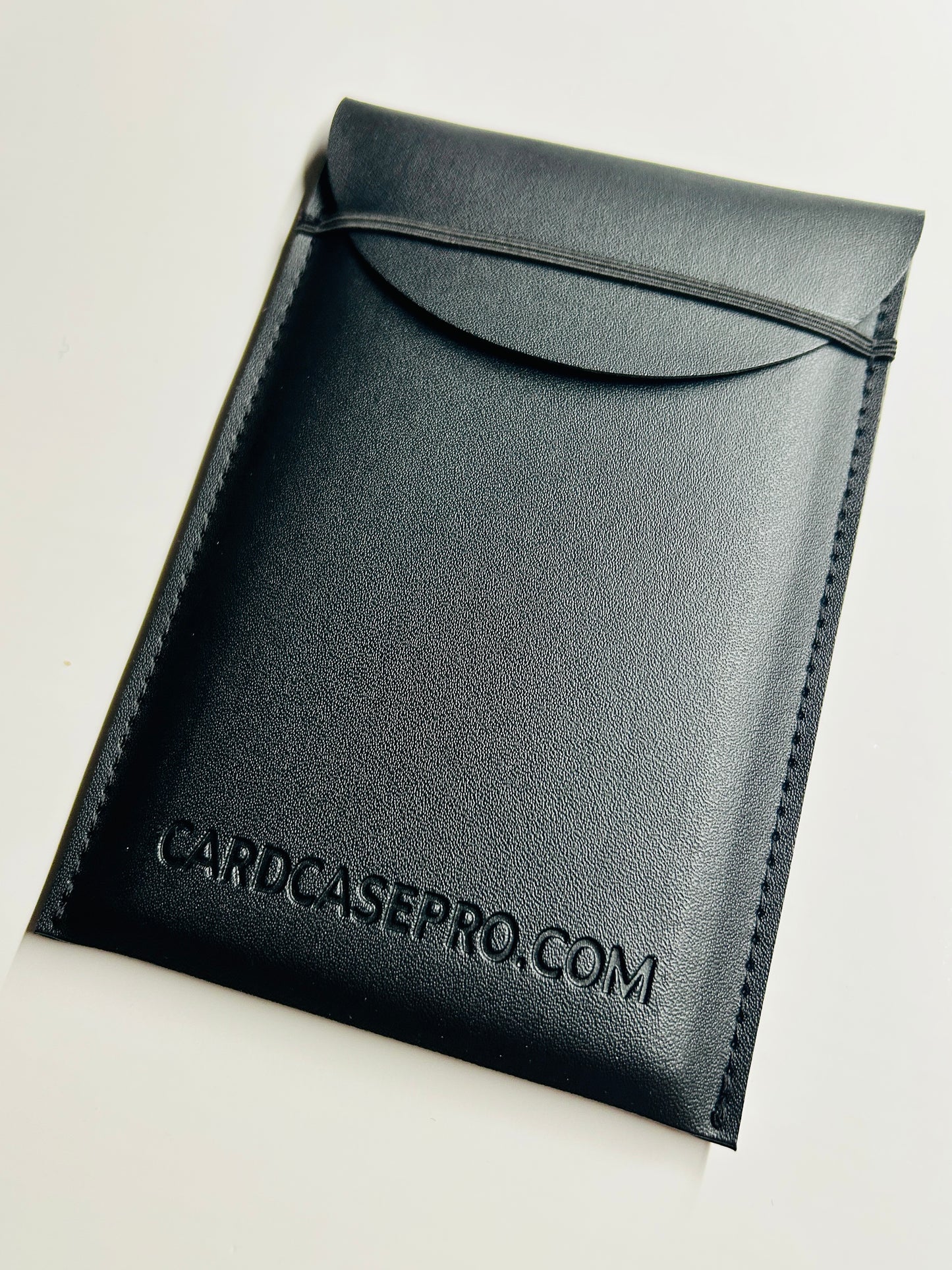 Card Case Pro Black Leather Graded Slab Sleeve Pouch (Graded Card Not Included)