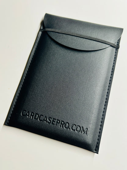 Card Case Pro Black Leather Graded Slab Sleeve Pouch (Graded Card Not Included)