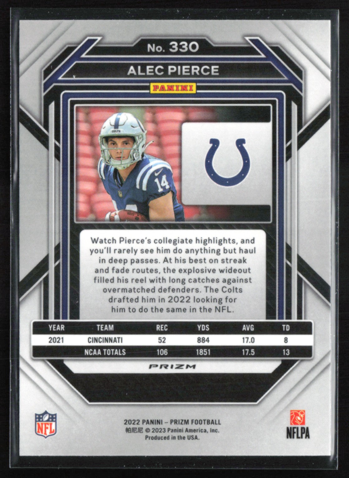 Alec Pierce RC No Huddle
