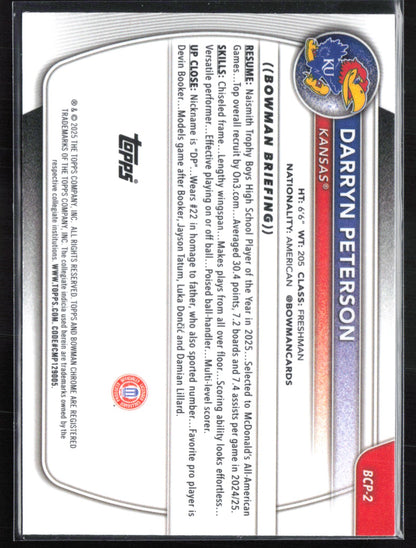 Darryn Peterson 1st Bowman Mojo