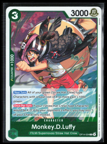 Monkey.D.Luffy - OP14-34 Rare Holo (One Piece)