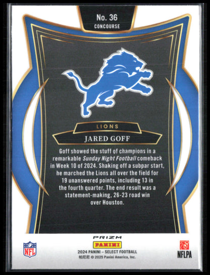 Jared Goff Black Gold Shock