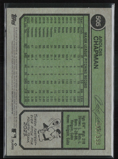Aroldis Chapman /999