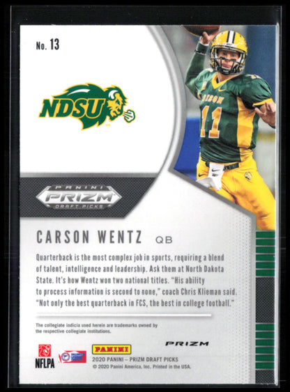 Carson Wentz Blue Prizm