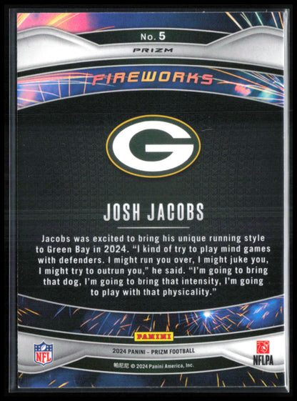 Josh Jacobs Fireworks Green Wave