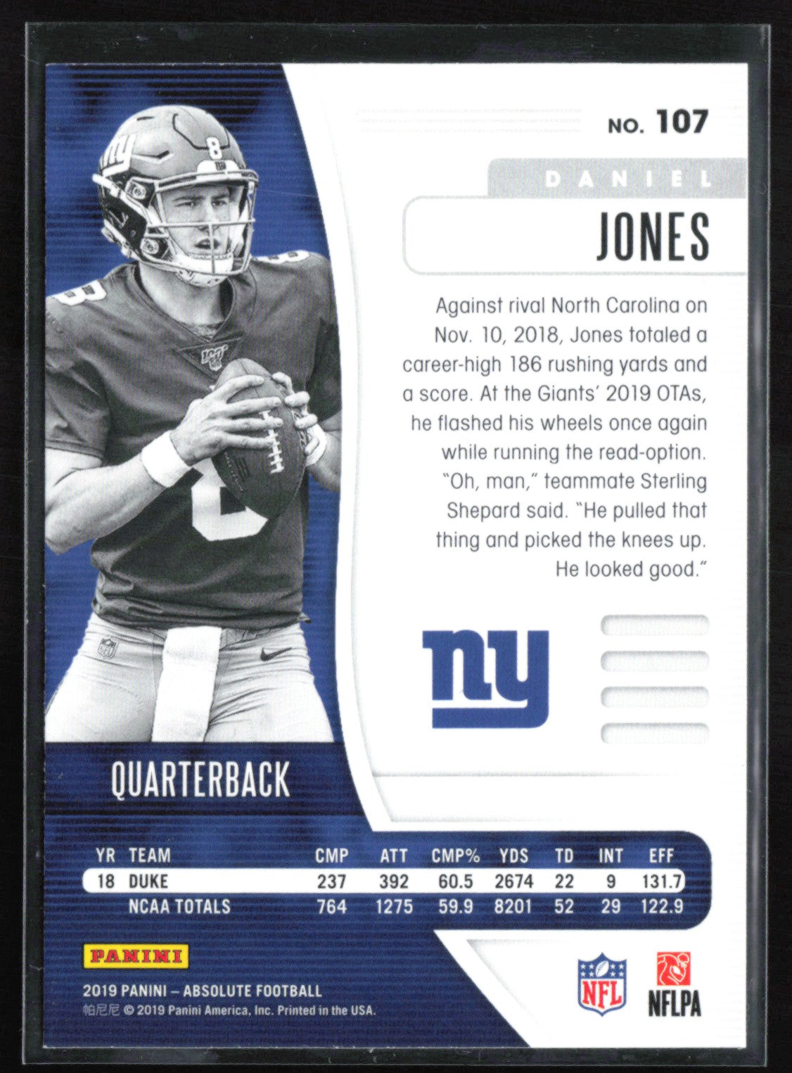 Daniel Jones RC 2019 Absolute