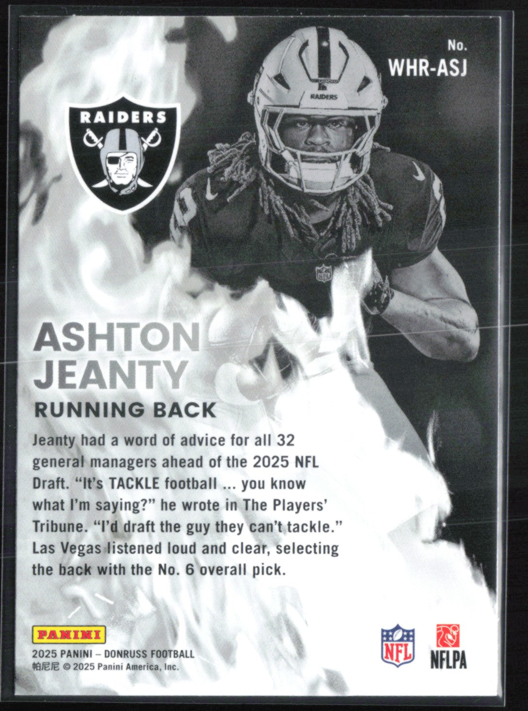 Ashton Jeanty RC White-Hot Rookies