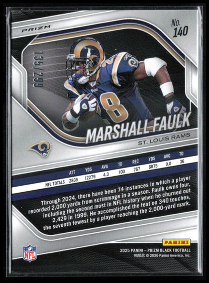 Marshall Faulk Red Prizm /299