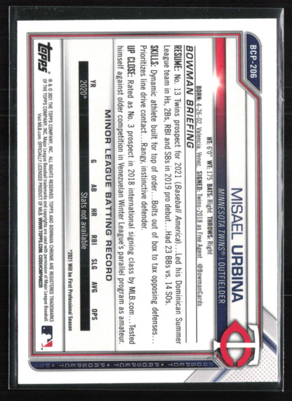 Misael Urbina 1st Bowman Mojo