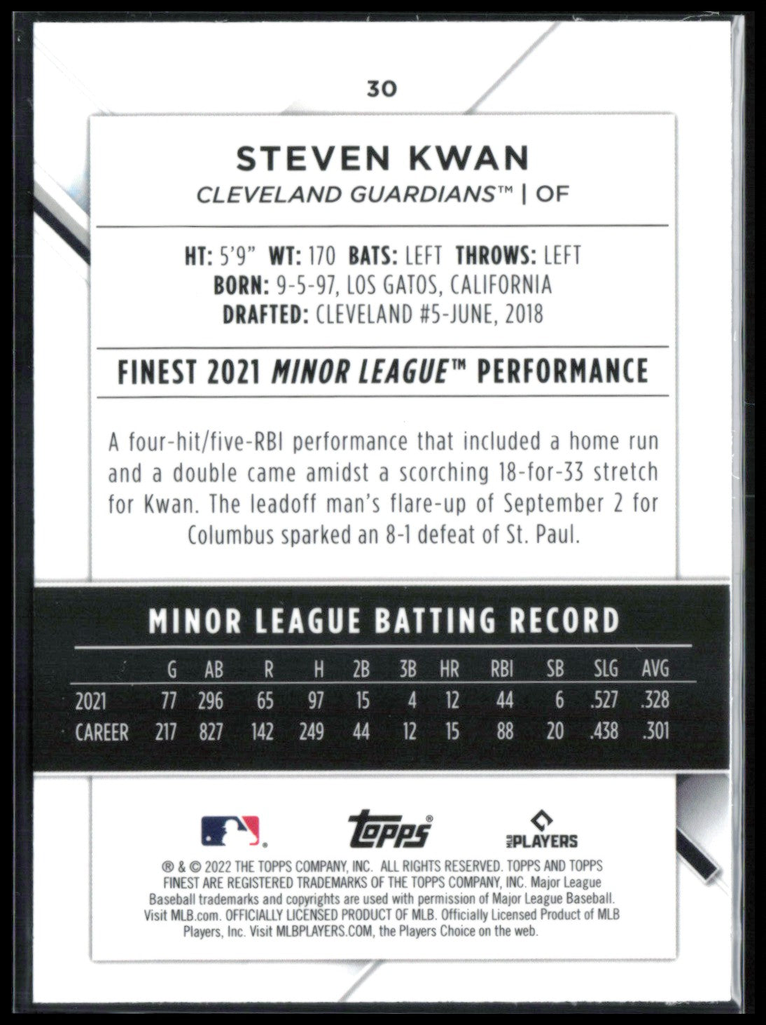 Steven Kwan RC