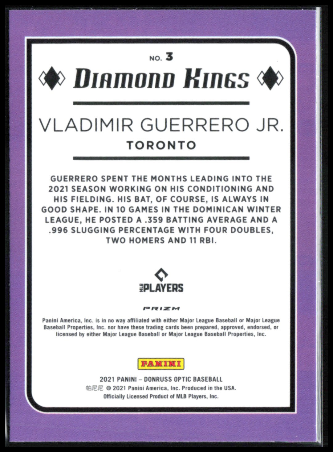 Vladimir Guerrero Jr. Green Holo