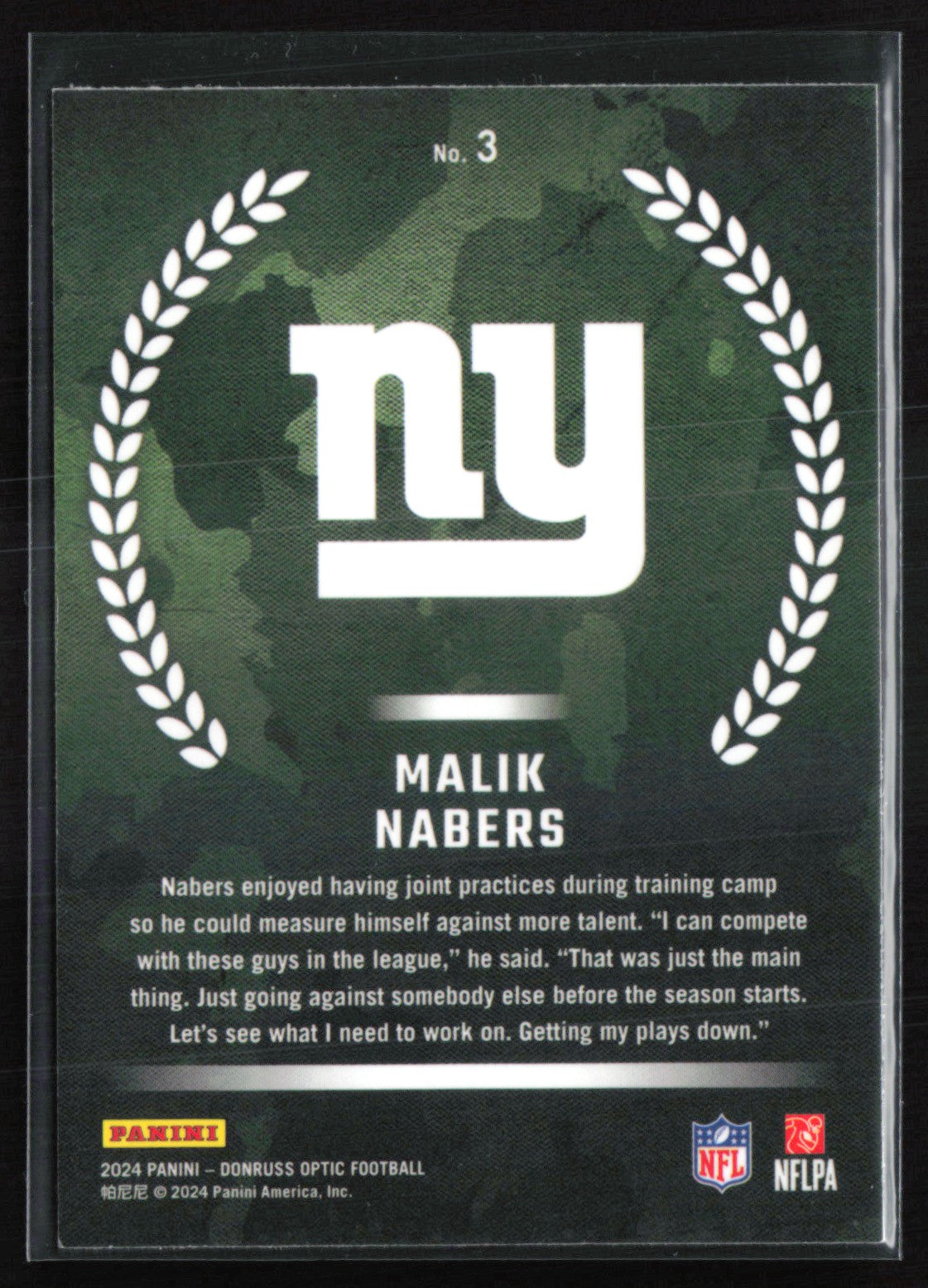 Malik Nabers RC Rookie Recruits