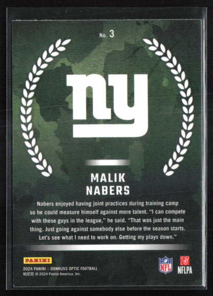 Malik Nabers RC Rookie Recruits