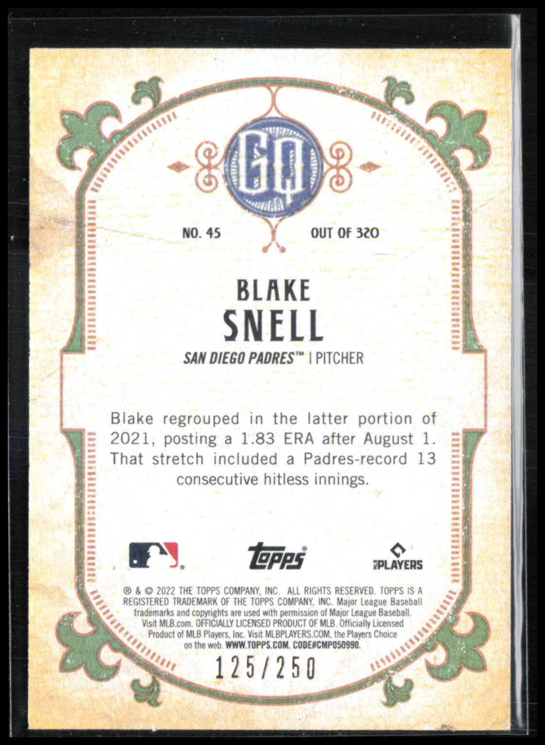 Blake Snell Blue /250