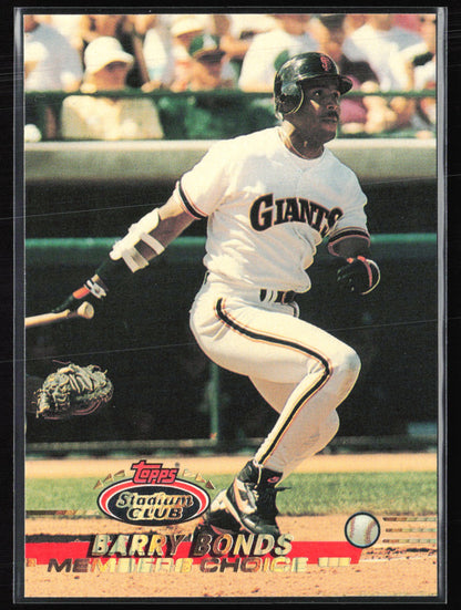 Barry Bonds Members Choice 1993 Stadium Club