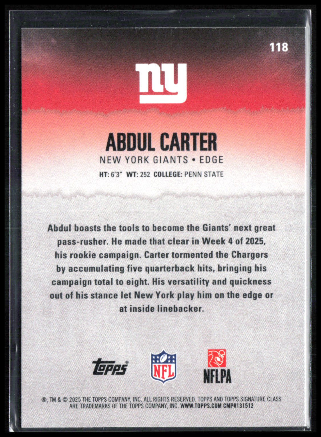 Abdul Carter RC Yellow