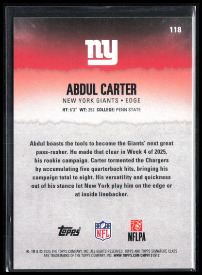 Abdul Carter RC Yellow
