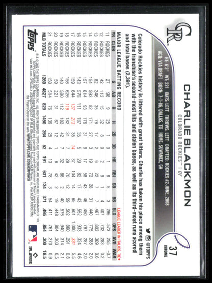 Charlie Blackmon B&W Raywave