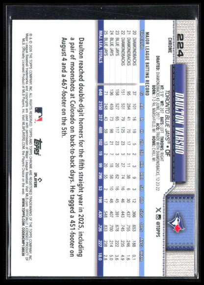Daulton Varsho Baseball Seams Refractor