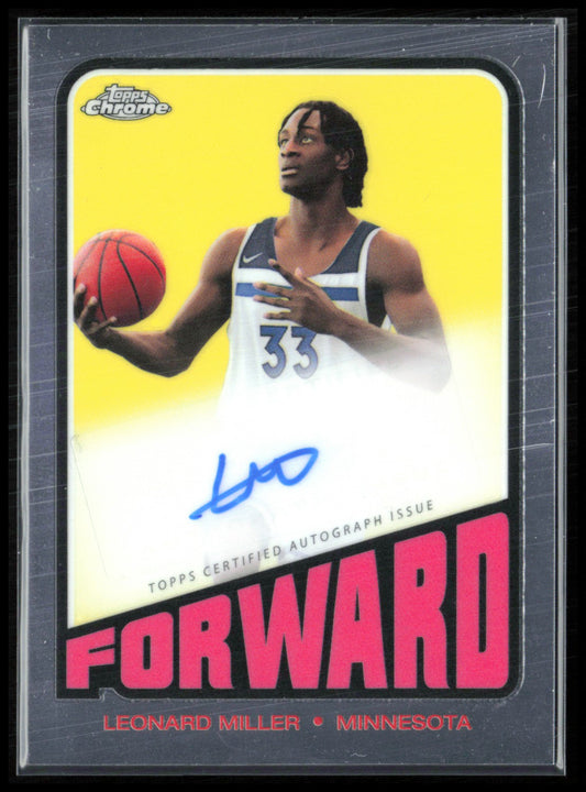 Leonard Miller Auto 2023 Topps Chrome 1972 Topps