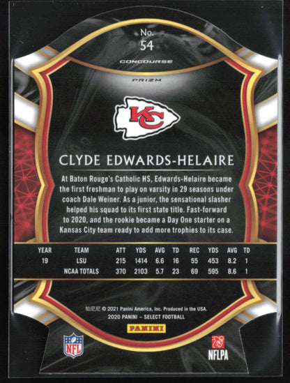 Clyde Edwards-Helaire RC Blue Checker Die-Cut