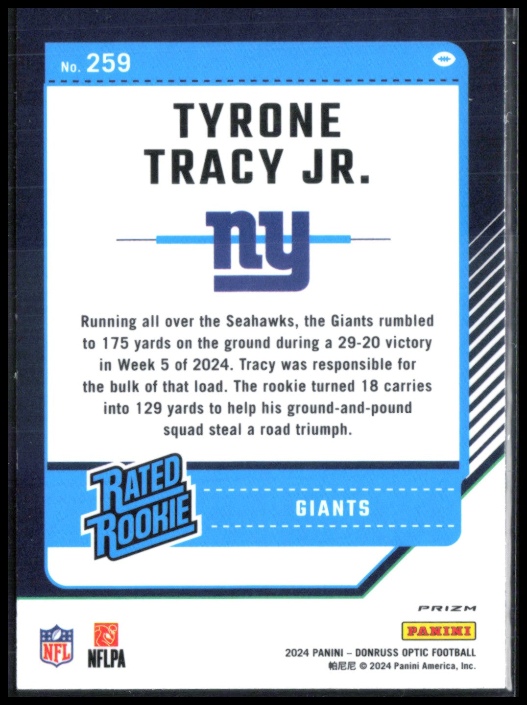 Tyrone Tracy Jr. RC Holo