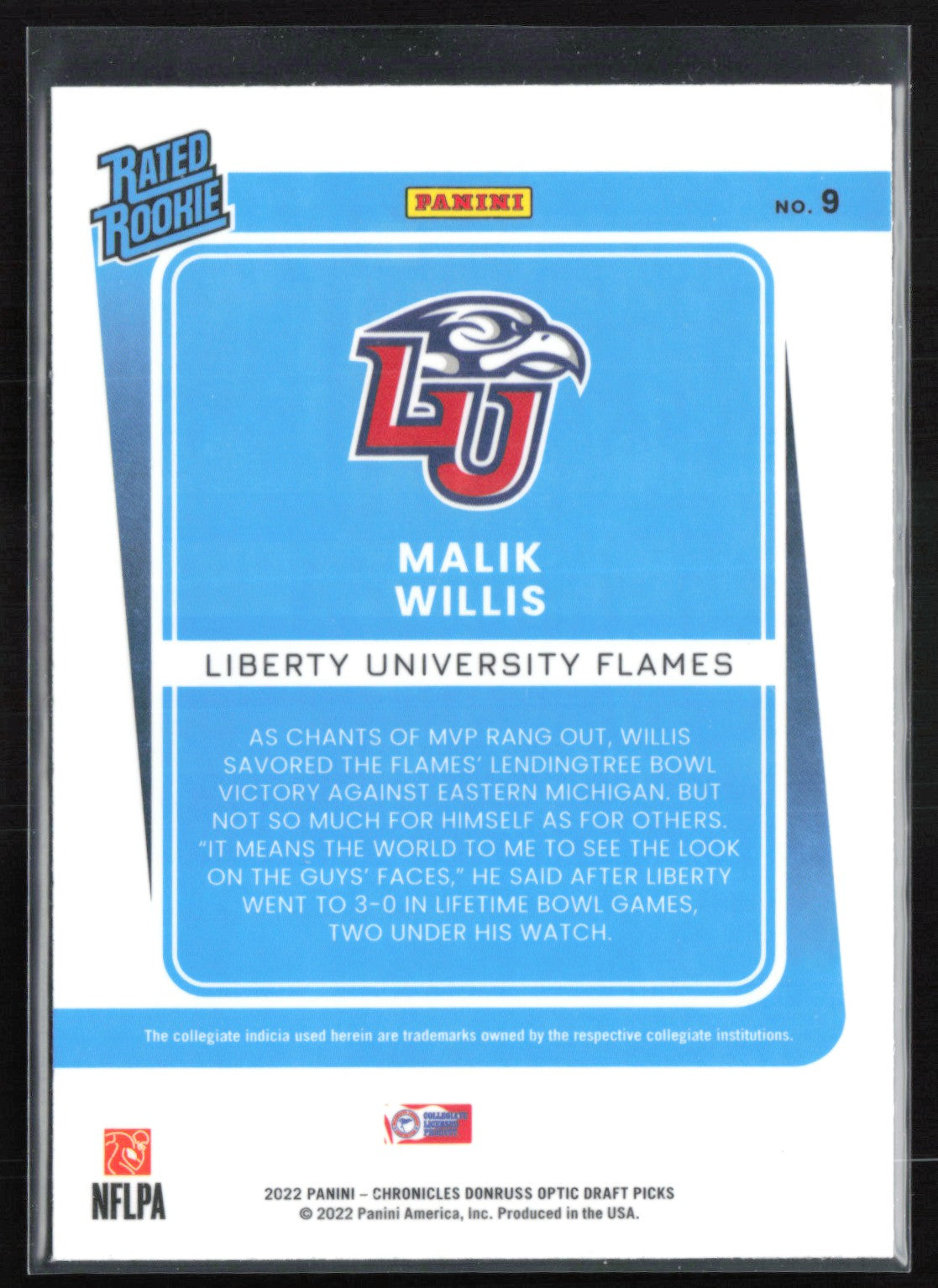 Malik Willis RC Rated Rookie