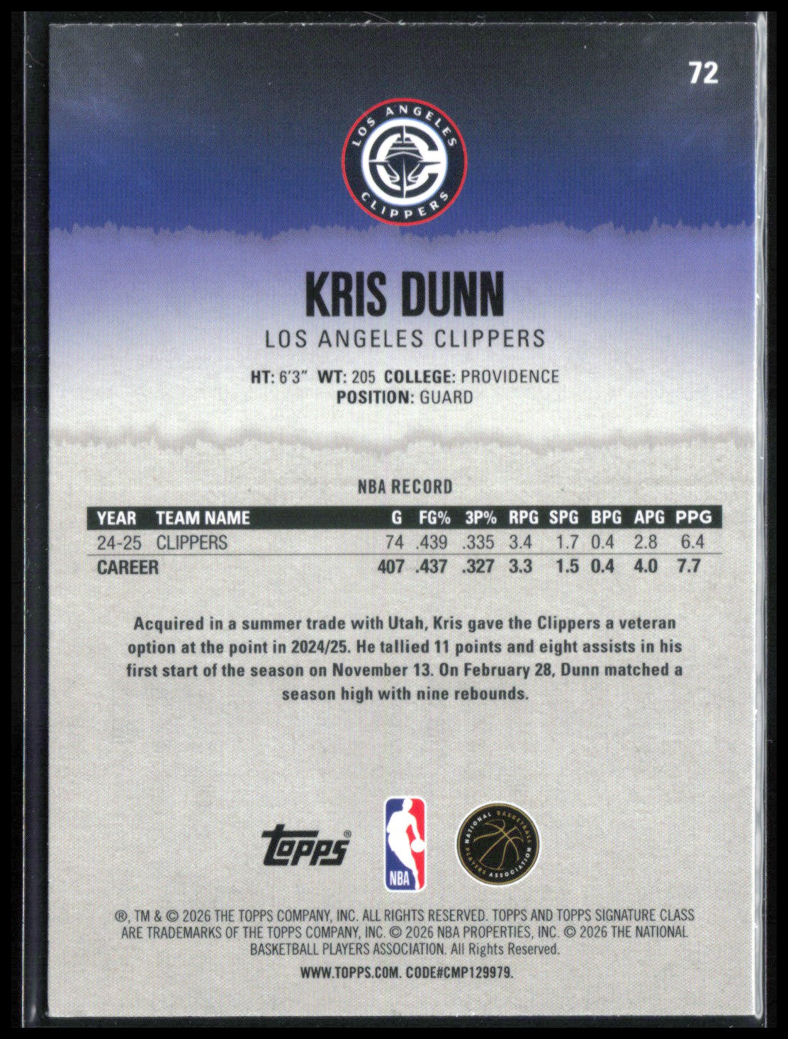 Kris Dunn Pink /75