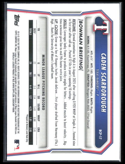 Caden Scarborough 1st Bowman Mojo