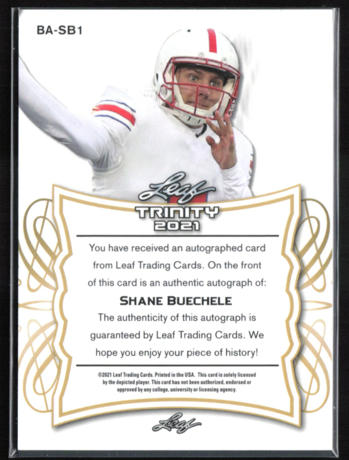 Shane Buechele RC Auto /50 2021 Leaf Trinity