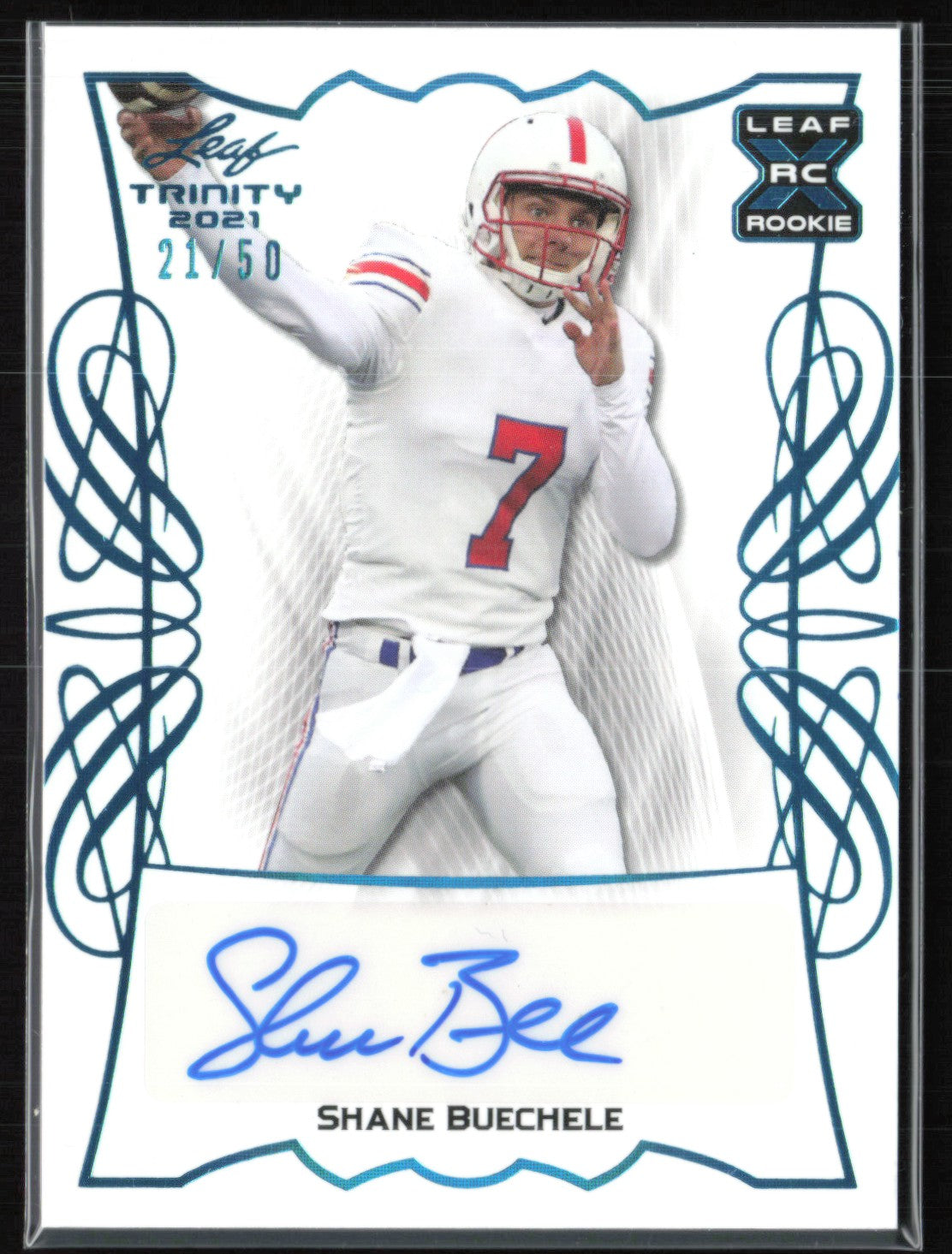 Shane Buechele RC Auto /50 2021 Leaf Trinity