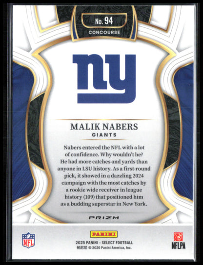 Malik Nabers Black Gold Shock Concourse