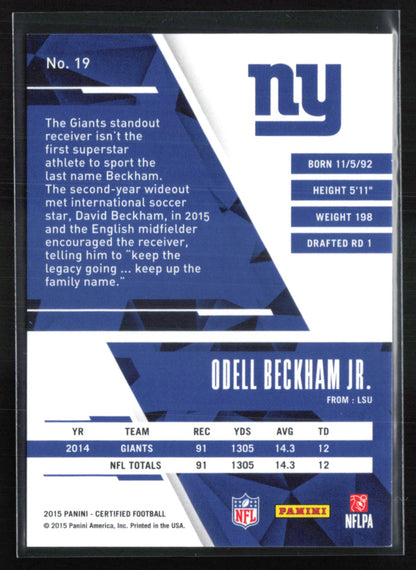 Odell Beckham Jr. /499 2014 Panini Certified