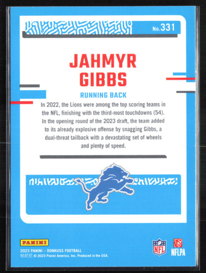 Jahmyr Gibbs RC Rated Rookie