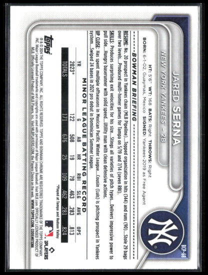 Jared Serna 1st Bowman Mojo