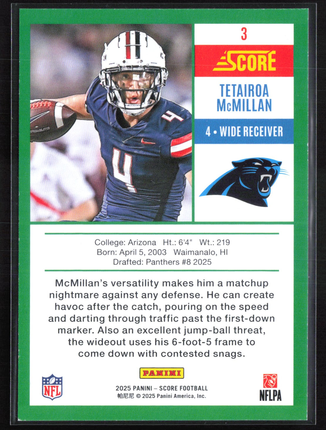 Tetairoa McMillan RC