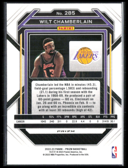 Wilt Chamberlain Silver Prizm