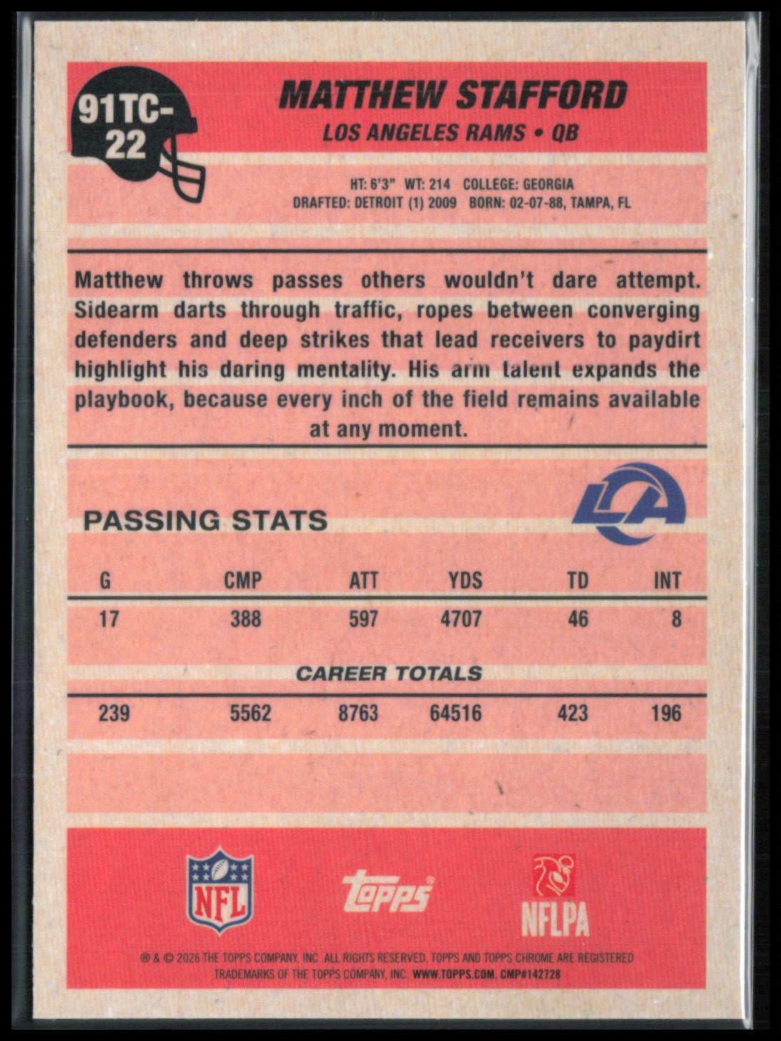 Matthew Stafford Mojo