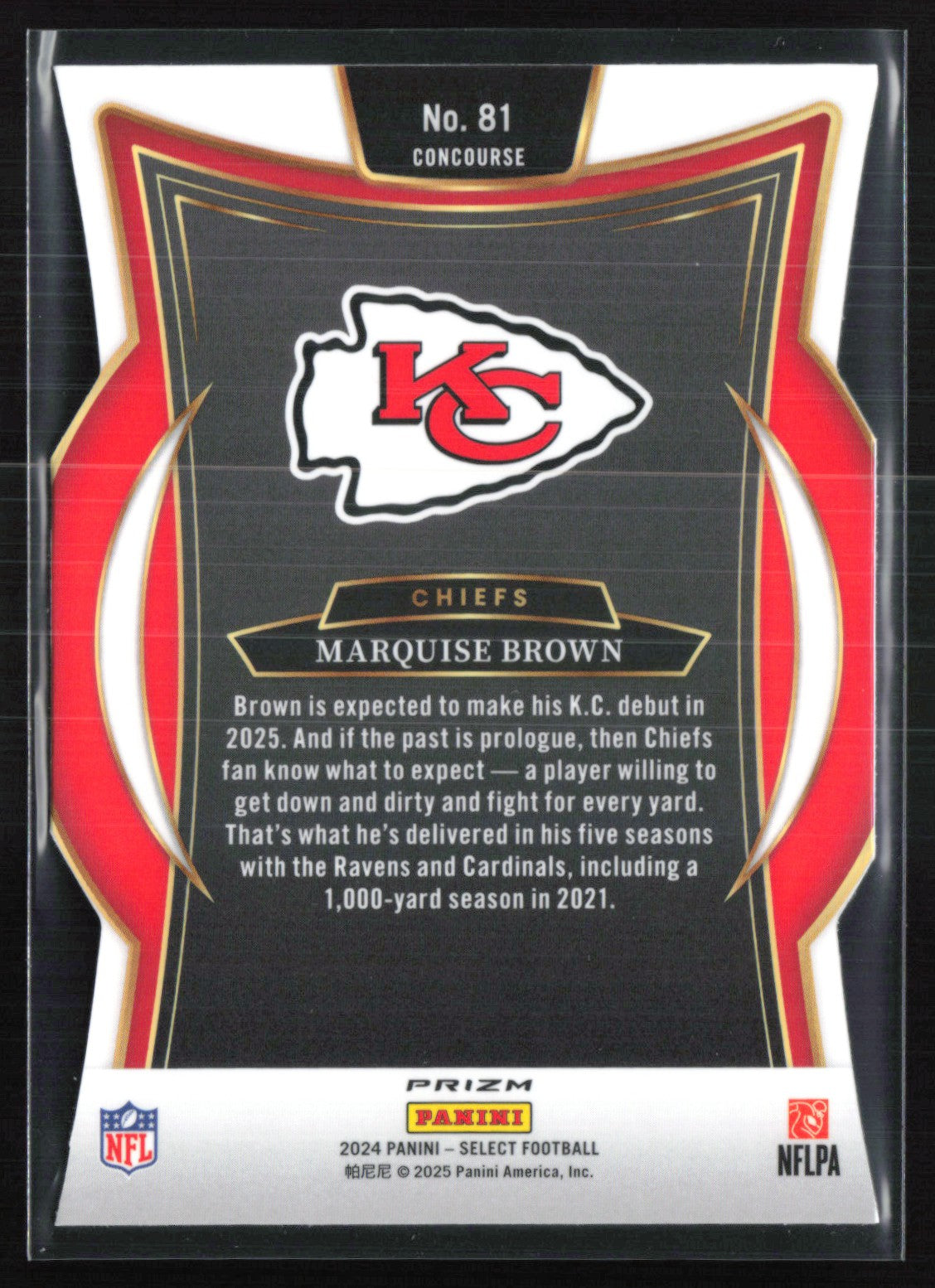 Marquise Brown Silver Die-Cut