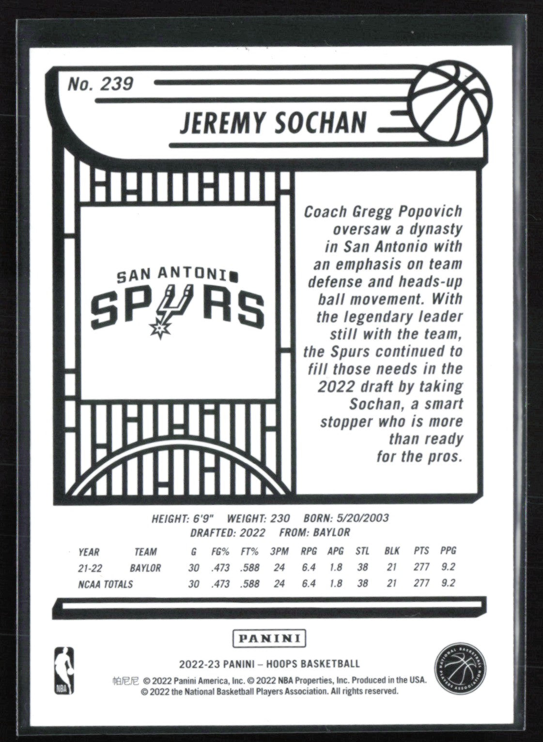 Jeremy Sochan RC