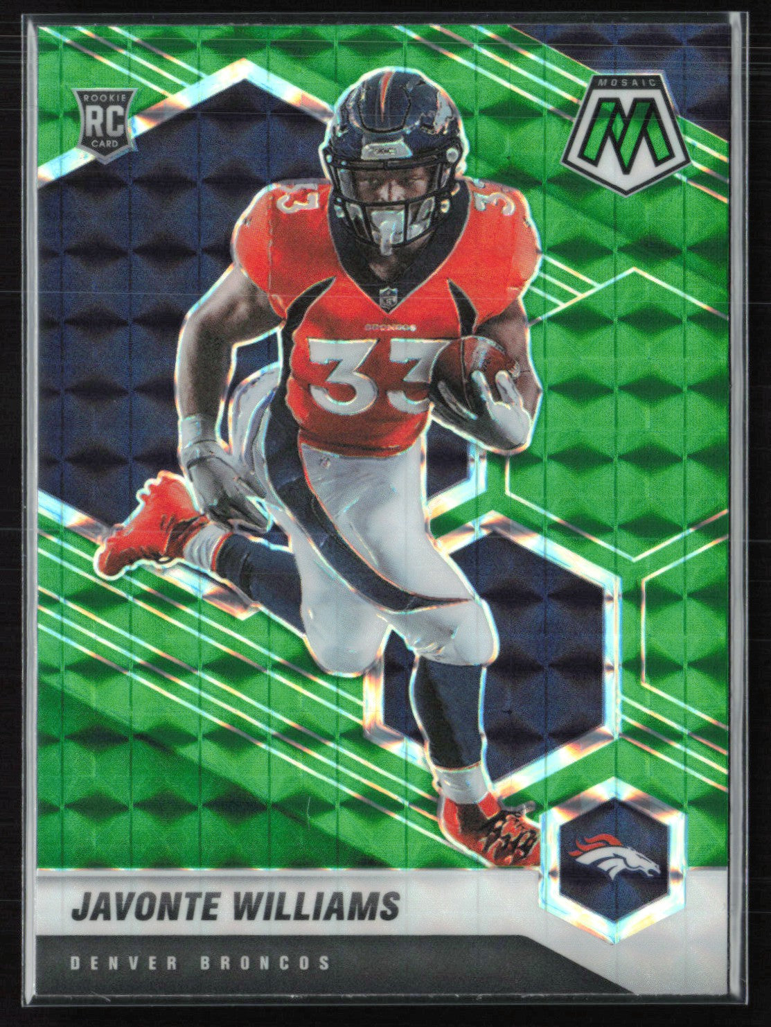 Javonte Williams RC Green Mosaic