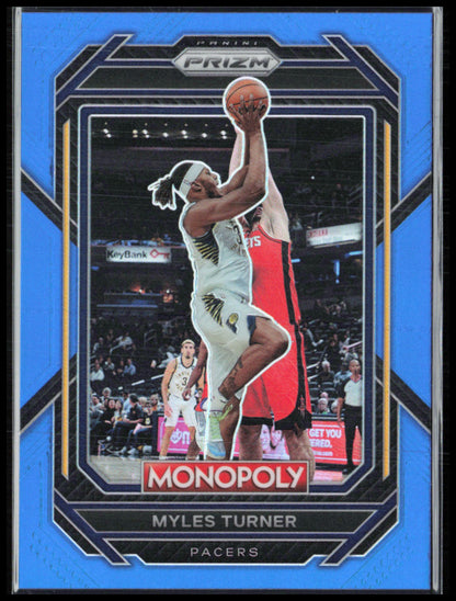 Myles Turner Blue 15/15 2022-23 Prizm Monopoly