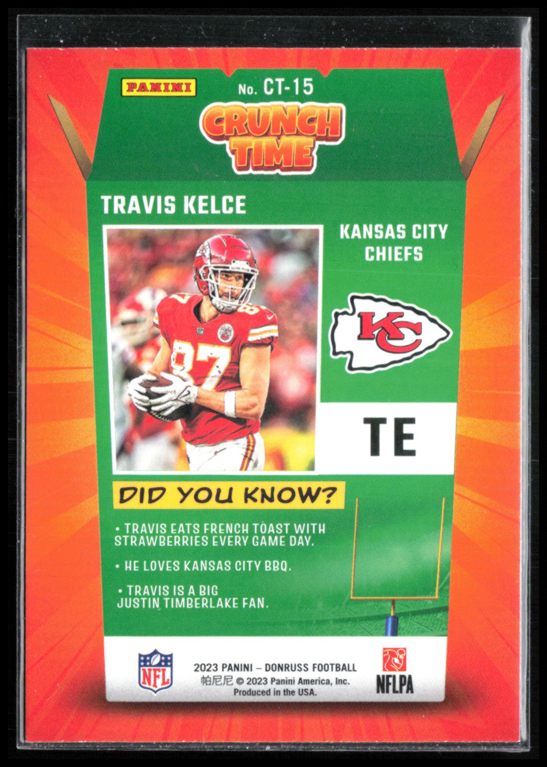 Travis Kelce Crunch Time 2023 Donruss