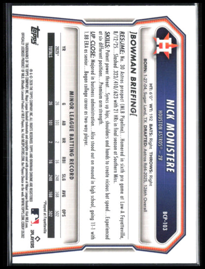 Nick Monistere 1st Bowman Lazer