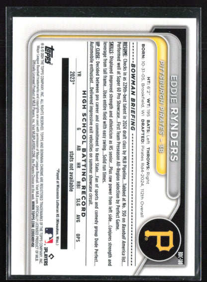 Eddie Rynders 1st Bowman