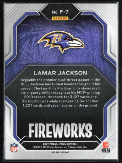 Lamar Jackson Fireworks Silver