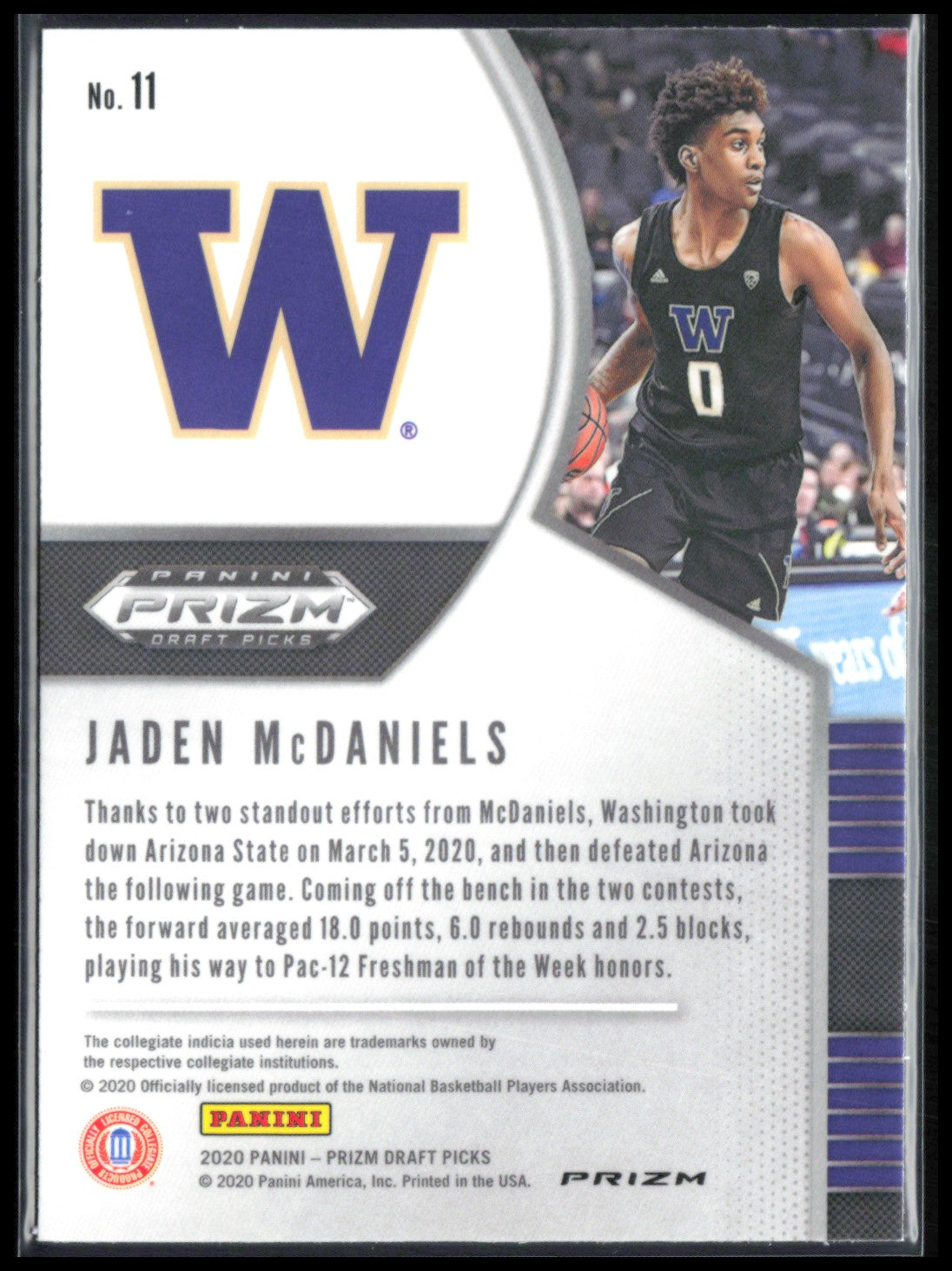 Jaden McDaniels RC Silver
