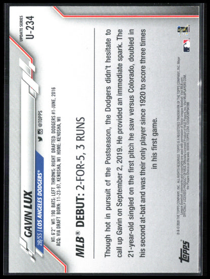 Gavin Lux RC Rainbow Foil
